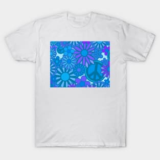 Blue flower power T-Shirt